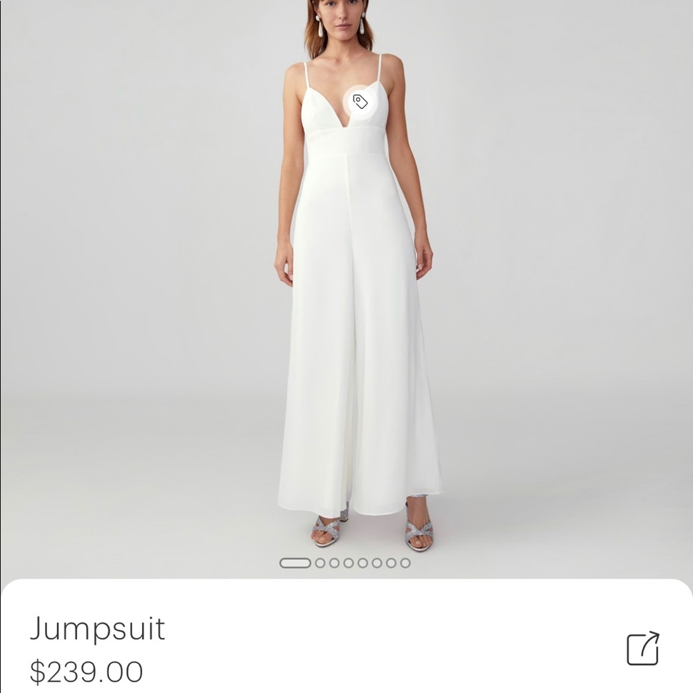 Fame and Partners Ivory Jumpsuit petite length